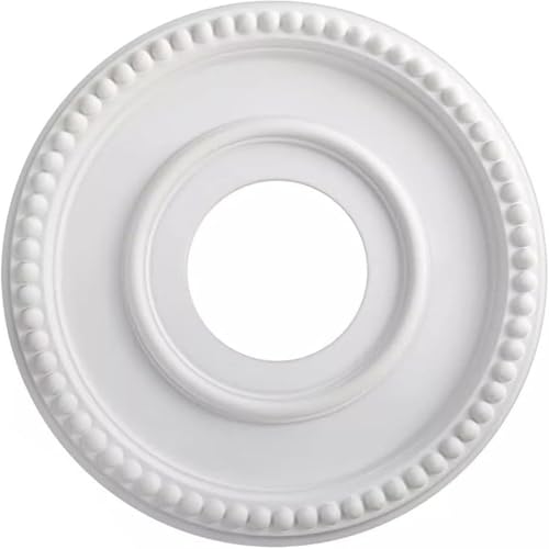 Rosace de plafond blanche, panneau lumineux en polystyrène PU de 31cm