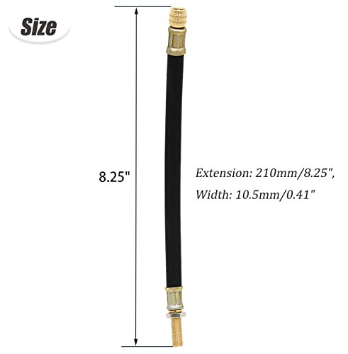 Image of HOOTO 3pcs 8.25 inch Tire Valve Extension, Flexible Extension Tire Valve Adaptor for Universal Car Truck Motorcycle Bicycle RV