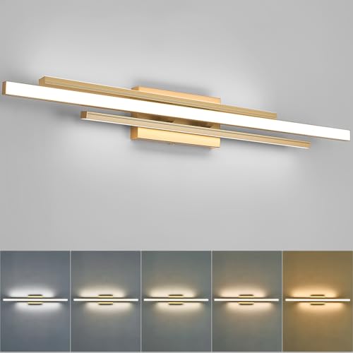 Modern Gold Vanity Light Bathroom Wall Light Fixtures Over Mirror