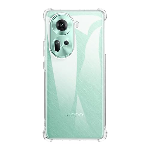 Image of Back Cover Transparent Soft Silicone Scratch Resistant Anti Slip Back Cover Case for Oppo Reno 11 - Transparent