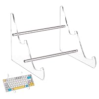 craspire Acryl-Tastaturständer, 2-Stufig, Mechanischer Computer-Tastaturständer, Regal Für Schreibtisch, Transparenter Acrylständer, Tastatur-Aufbewahrungshalter