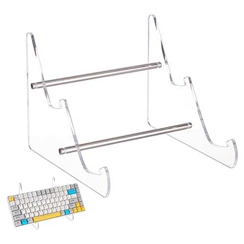 CRASPIRE Acrylic Keyboard Display Stand Holder 2-Tier Mechanical Computer Keyboard Stand Shelf for Desk Transparent Acrylic Stand Keyboards Storage Holder Tray for Computer Tablet Picture Frame by CRASPIRE - Used condition - US$10.21