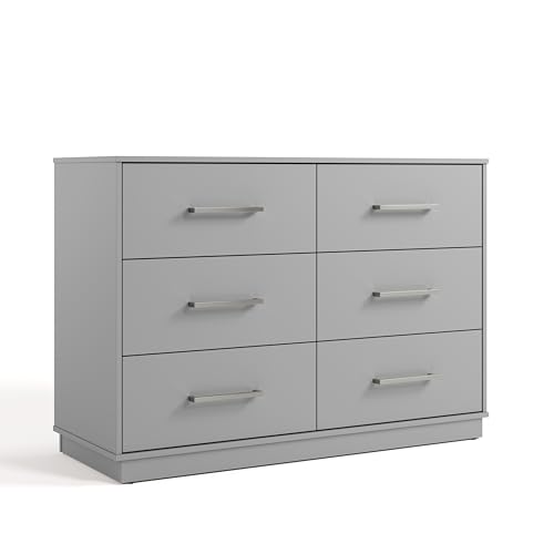 Image of Graco Essentials 6 Drawer Bedroom Dresser, Pebble Gray