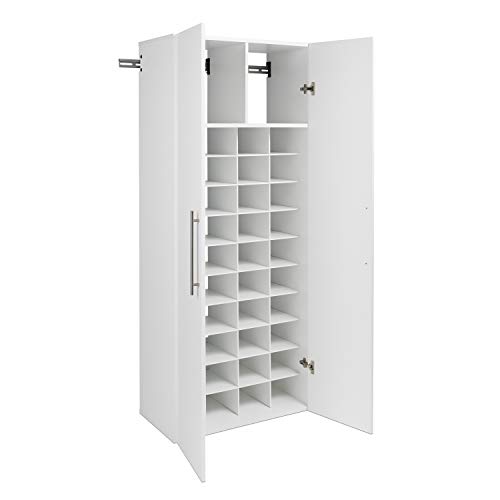 Image of Prepac L HangUps Storage Cabinet Set, 72 in. H x 102 in. W x 20 in. D, White, Set L - 3 pc
