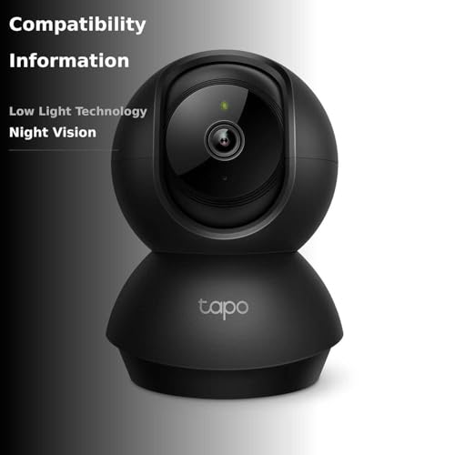 Tapo by TP-Link Pan/Tilt Security Camera for Baby Monitor, Pet Camera w/Motion Detection, 1080P, 2-Way Audio, Night Vision, Cloud & SD Card Storage, Works with Alexa & Google Home, Black (Tapo C201) image 3