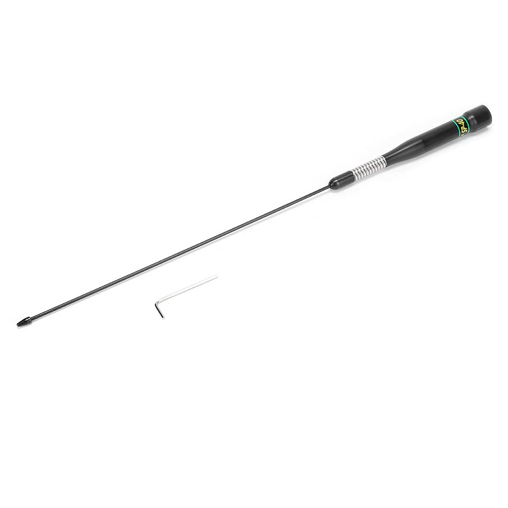 Antena de Doble Banda, SP-40 100W UHF Látigo Aéreo de Radio Móvil para Walkie Talkie Coche Taxi Vehículo Comunicación Bidireccional (Negra)