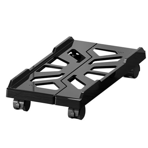 Misaakoeq Soporte para PC para Piso,Soporte para PC para Alfombra - Soporte móvil para CPU con 4 Ruedas - Carro de Piso rodante para computadora, Accesorios para Soporte de CPU Debajo del Escritorio