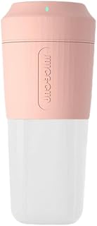 MagiDeal Przenośny mikser o indywidualnym rozmiarze, mikser shakes i smoothies mini sokowirówka, ładowany przez USB, kolor różowy
