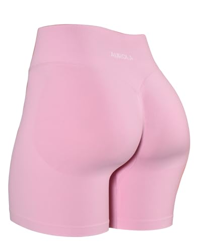 Image of AUROLA Influence Workout Shorts for Women,2.5 3.5 4.5 5.5 6.5 No Roll Up Squat Proof Scrunch Seamless Compression Gym Short