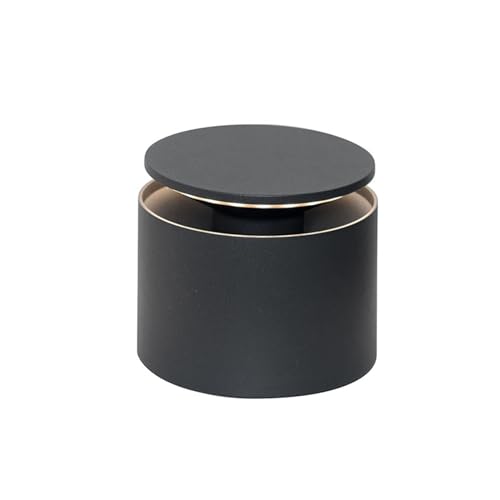 Zafferano, Lámpara Push-Up, Lámpara de Mesa Recargable e Inalámbrica con Control Táctil, Adecuada también como Lámpara de Exterior, Atenuador, 2200-3000 K, Altura 80-100 cm, Color Gris Oscuro