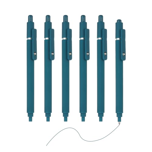 Stylo gel bleu foncé 0.5mm rétractable à écriture fluide et pointe fine PATIKIL x6