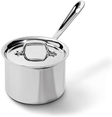 All-Clad D3 3-Ply Stainless Steel Sauce Pan with Lid 2 Quart, Ind...