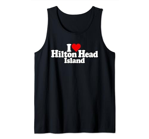 I LOVE HEART HILTON HEAD ISLAND CAROLINA DEL SUR Camiseta sin Mangas