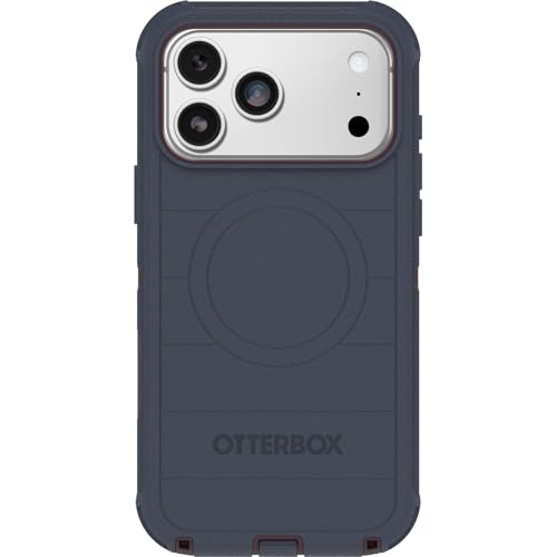 Image of OtterBox iPhone 17 Pro Max (Only) - Defender Series Case - Indigo Tulip (Blue & Purple) - Snaps on MagSafe - Tough - Rugged & Durable