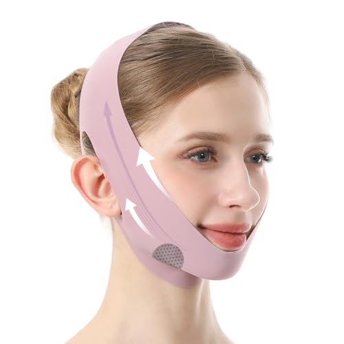 V Line Face Slimming Mask for Sleeping, Double Chin Reducer Jawli...