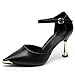 SAndal Tacchi Alti A Punta da Donna Tacchi A Punta Chiusa Stiletto Piatti A Stiletto Un Pedale Tacco Alto Testa di Discoteca Estiva Mostra Tacchi Alti Adatti alle Donne,Nero,39