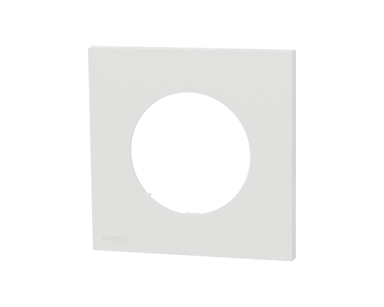 Plaque de finition 1 poste - Odace - S920702 - Schneider - Blanc craie