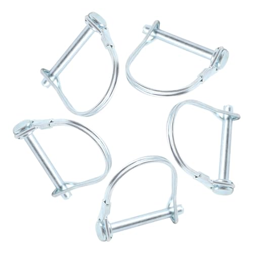Ruidee 5 Pezzi Perno di Bloccaggio 6x45mm Heavy Duty Bloccaggio a Filo a Forma D Giunto di Sicurezza per Impieghi Perni di Blocco per Filo Pollice Perno di Accoppiamento di Sicurezza (DX/6x45mm)