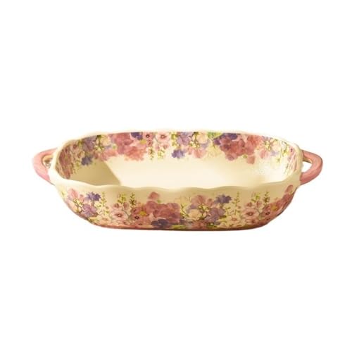 Plato para hornear de cerámica rectangular para arroz fuente microondas 500ml 2