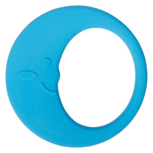 Image of C.R. Gibson 100% Food Grade Silicone Moon Baby Teether for Infants, 2.75 inch x 4.25 inch, Multicolor