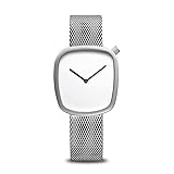 Die minimalistische Uhr wird durch ein flaches und sehr kratzfestes Saphirglas geschützt