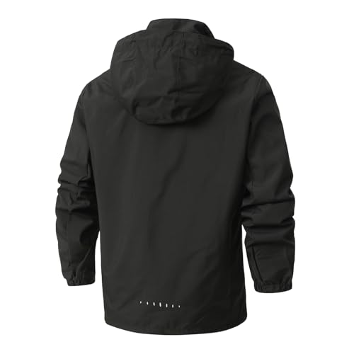 Mens Outdoor Waterproof Jacket Lightweight Rain Coat Windproof Walking Jacket Hooded Moutain Jacket,Perfect for Everyday Wear and Outdoor Adventures - Image 5