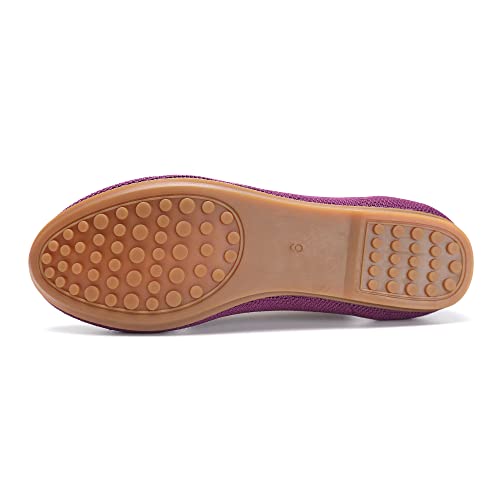 Image of Women's Ballet Flat Dressy Casual Knit Shoes Round Toe Women Mesh Flats