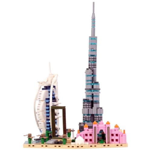 Image of Iconic Horizons Dubai: The Golden City | Building Block Set | Dubai Architectural Landmarks Model Kit | Collectible Building Block Set