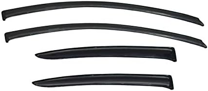 VIOJI 4pcs Dark Smoke Outside Mount Style Sun Rain Guard Vent Shade Window Visors Compatible with 10-13 Mazda 3 4-Door Sedan