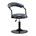 WEHOLY Metal Chair Rotation kann angehoben und abgesenkt Werden Einfache High Stool High Back Front Desk Hocker Cafe Leisure Chair (Farbe: Antikes Leder blau, Größe: Niedrig)