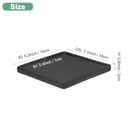 M METERXITY Ceramic Plant Saucer, 6.3 Inch Plant Water Catcher Tray - Image 2