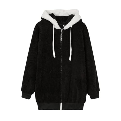 Womens Fleece Jacket Fall Winter Oversized Lightweight Zip Up Sherpa Fuzzy Shaggy Warm Coats Outerwear with Pockets4