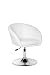 Produktbild AMSTYLE Relaxsessel LIFT Loungesessel Bezug Kunstleder Farbe weiß Cocktailsessel drehbar modern Leder-Optik Clubsessel 100 kg X-XL Loungestuhl festestehend Polster bequem Relaxstuhl Cocktailstuhl