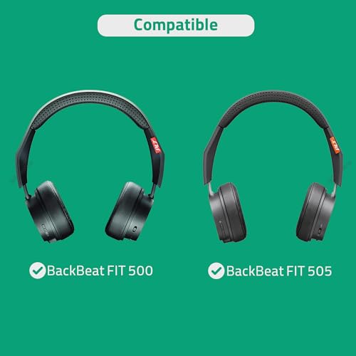 Almohadillas de repuesto Geekria para auriculares Plantronics BackBeat FIT 500 / FIT 505, cojines para orejas, piezas de reparación (negro) miniatura 2