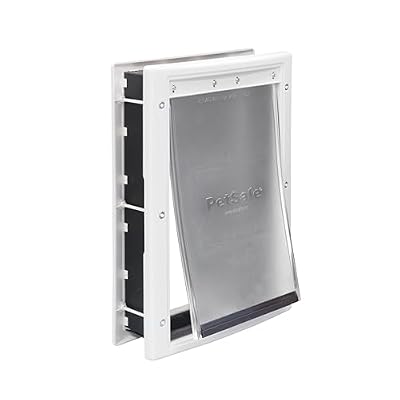 PetSafe Never Rust Plastic Doggie Door for Install in Interior and Exterior Doors or Walls, Paintable, Easy Install, Closing Panel Included, for Pets Up to 40 lb, (Medium)
