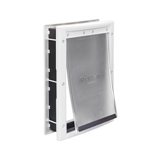 PetSafe Never Rust Dog & Cat Plastic Door, Medium, for Pets Up to 40 lb, Paintable, Easy DIY Installation, Closing Panel Included, Install in Interior & Exterior Doors or Walls, Durable by PetSafe - Used condition - US$32.75