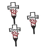BESPORTBLE 3stücke Gedenkkreuz Gartenstecker Aus Metall Grabdekoration Für Angehörige Leicht Und Langlebig Einfache Verwendung Zur Grabmarkierung Für Friedhöfe Und Gedenkorte