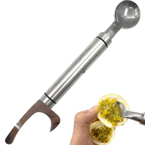 Jlobnyiun Scooper y Baller de Fruta, Scooper de Frutas | Medidores de frutas de acero inoxidable | Pala de sandía humanizada, pelador, extractor de limón para el hogar, Navidad, Pascua