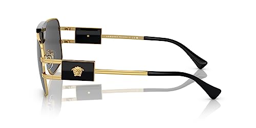 Versace Man Sunglasses Gunmetal Frame, Green Lenses, 63MM2