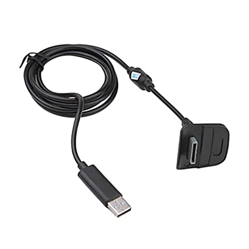 2-in-1 USB Playing and Charging Cable for XBox 360 - Black [Importación Inglesa]