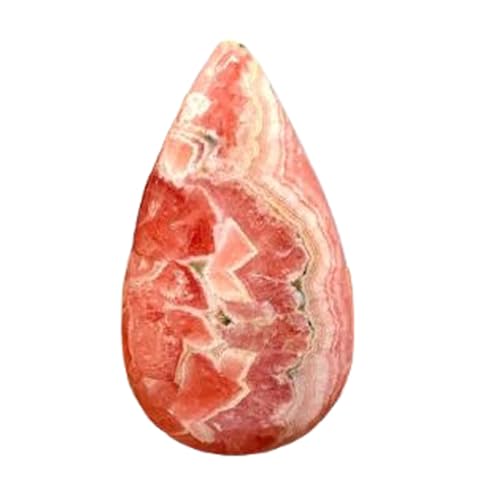Rhodochrosite cabochon poire 43x24x6mm pour création de bijoux