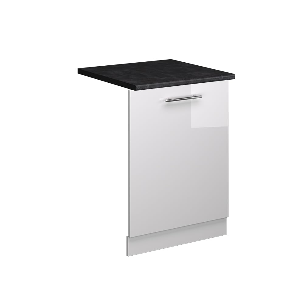 Vicco Panel przedni zmywarki "Fame-Line", Biały wysoki połysk, 60 cm | BP Antracyt, à combiner avec d'autres modules de la série Fame-Line