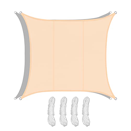 Voile d'ombrage pour bloquer les UV beige 2x3 m imperméable extérieur