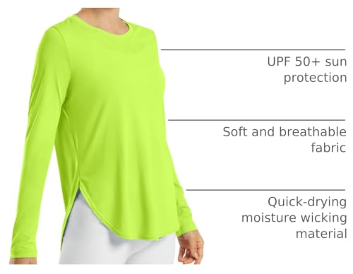 Image of G4Free Lightbreeze Womens UPF 50+ Long Sleeve Workout Tops Quick Dry UV Sun Shirt Running Gym Hiking Yoga Casual Lightweight