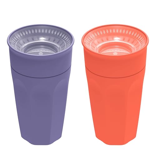 Dr. Brown's Milestones Cheers360 Spoutless Cup, Coral and Purple, 2-Pack - image 8