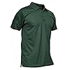 MAGCOMSEN Men’s Polo Shirt Quick Dry Performance Short Sleeve Tactical Shirts Pique Jersey Golf Shirt
