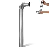 ABOOFAN Abgasrohr aus Edelstahl für Kaminofen Flexibel und Installieren Geeignet für Küche und Hochtemperaturumgebung Silberfarben und Langlebig