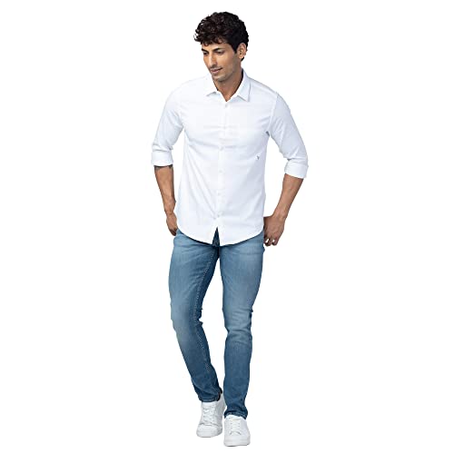Image of Spykar Men Mid Rise Vintage Cotton Slim Fit Narrow Length Jeans (Skinny)
