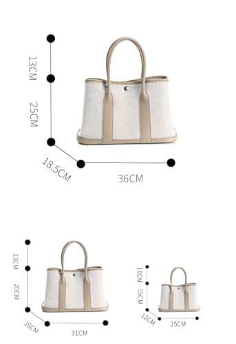 Genuine Leather and Canvas Top Handle Bag for Women, Women's Crossbody Bag, Shoulder Bag With Shoulder Strap2
