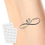Personalized Temporary Tattoo Custom Name Infinite Mobius Custom Tatto Paper Gift for Him Her 1 Set of 15 Pieces Valentine's Birthday Bachelor Wedding Party Decor
